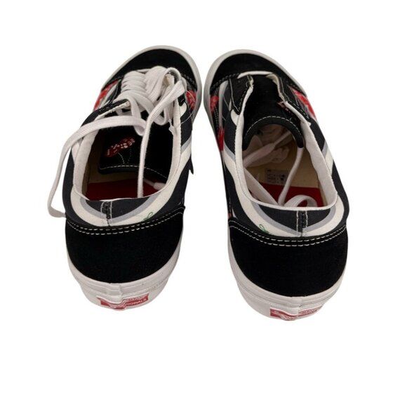 Vans VN0A4P3XB52 S10 Vault OG Old Skool LX Snake Eyes Black Red Dice White Skate - Picture 3 of 10